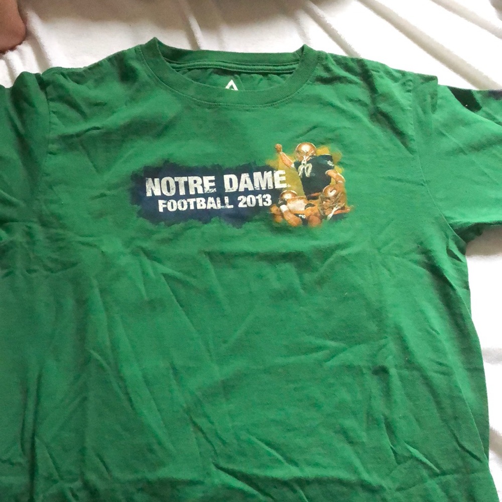 Green Notre Dame game shirt